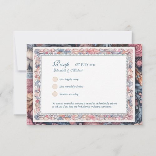 RSVP Maximalist Vintage Floral Menu Shabby Country