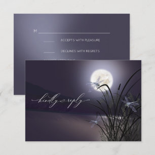 RSVP Menu Dusty Plum Full Moon Dragonfly Pond
