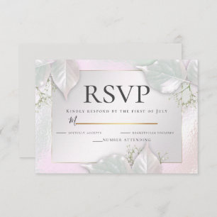 RSVP Misty Pink Pearl Shimmer Invitation