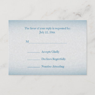 RSVP Modern Blue Watercolor Splash Card