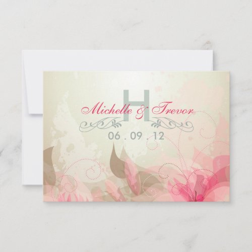 RSVP _ Modern Floral Abstract Wedding Invitations