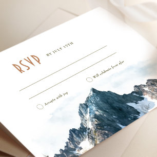 RSVP Mountain Wedding Insert Destination Invitation