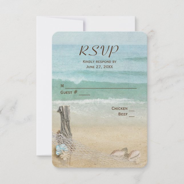RSVP Nautical Net Vow Renewal Card (Front)