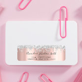 Simply Elegant Blush Pink Floral Return Address Label