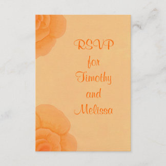 RSVP Note Cards, Faded Orange Roses