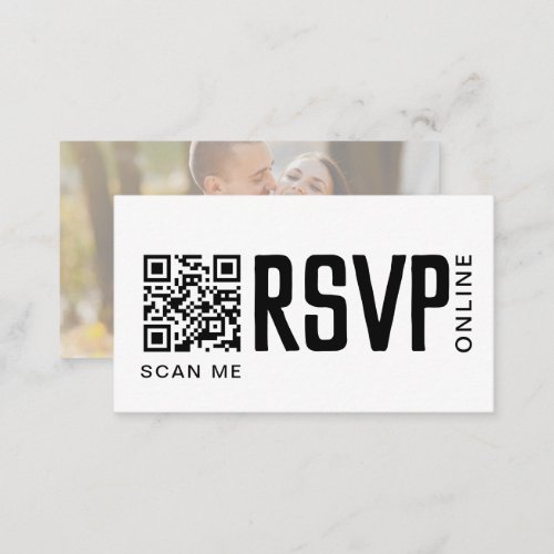RSVP Online QR code Wedding Website Enclosure Note Card