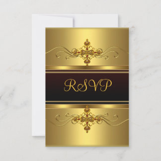 RSVP Party Black gold jewel Small Card