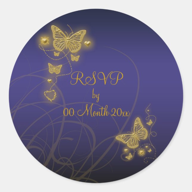 RSVP party Classic Round Sticker (Front)