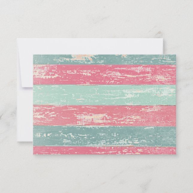 RSVP Pink and Green Rustic Wooden Fence (Front)