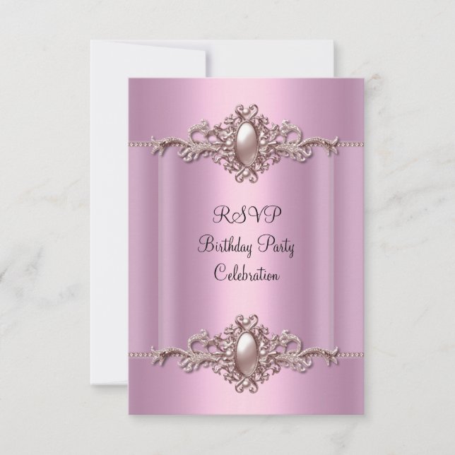 RSVP Pink Elegant Birthday Party Pearl (Front)