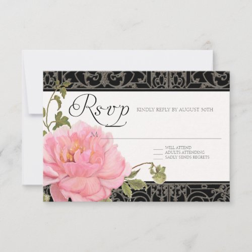 RSVP Pink Peony Fence Elegant Floral Weddings