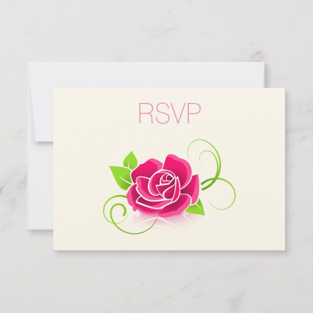 RSVP Pink Rose Illustration (Front)
