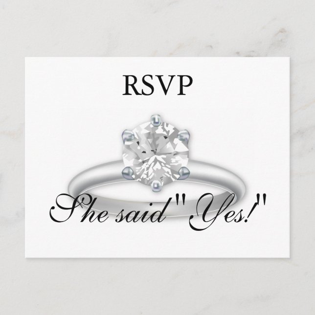 RSVP Platinum Diamond Ring Cards (Front)