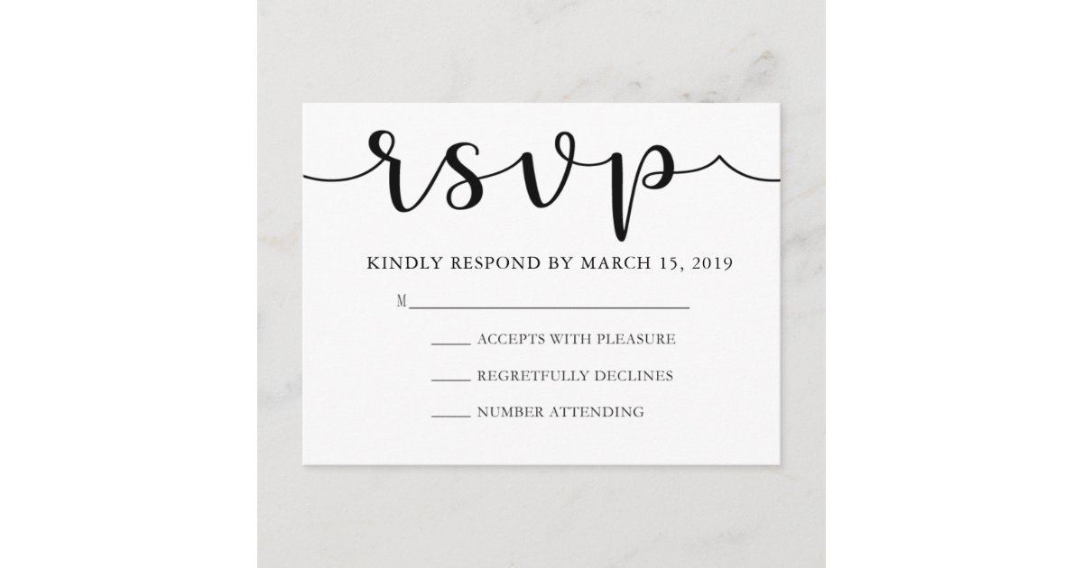 RSVP Postcard | Zazzle