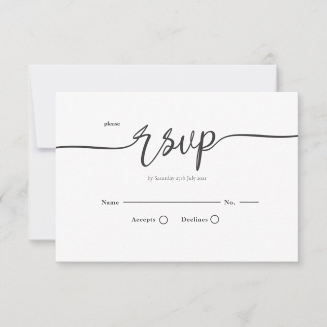 RSVP Postcard - Elegant (Front)