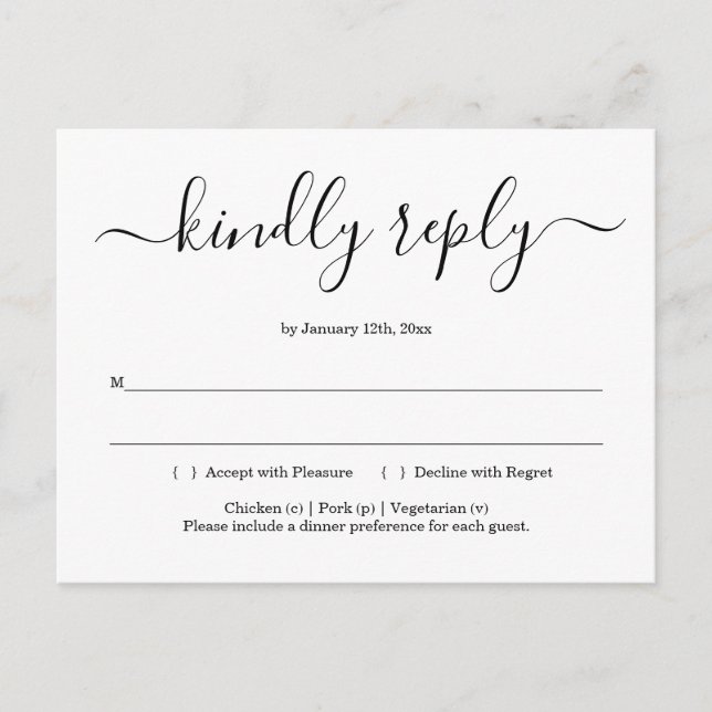 RSVP Postcard - Simple (Front)
