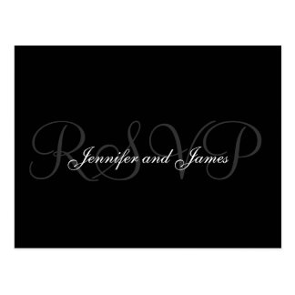 RSVP Postcard Wedding Monogram Names
