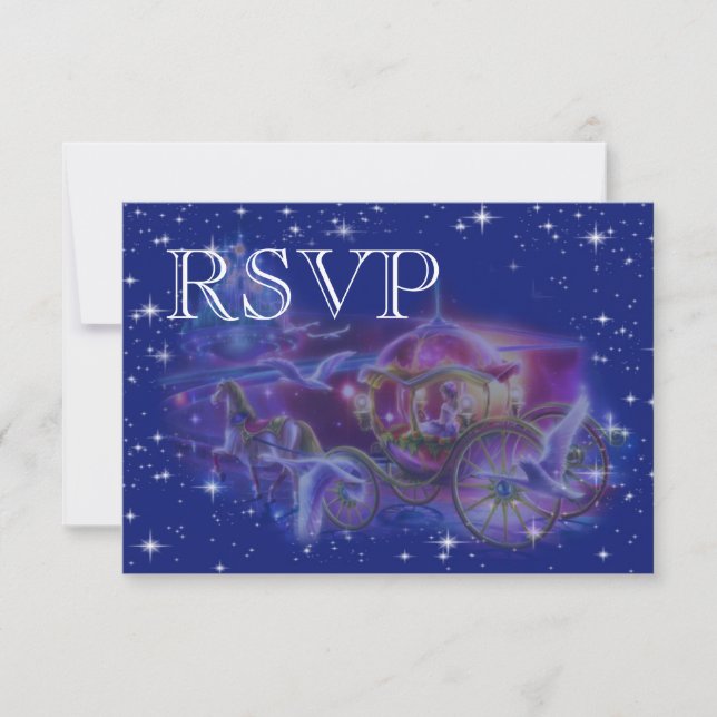 RSVP Princess Fantasy Wedding invitation (Front)