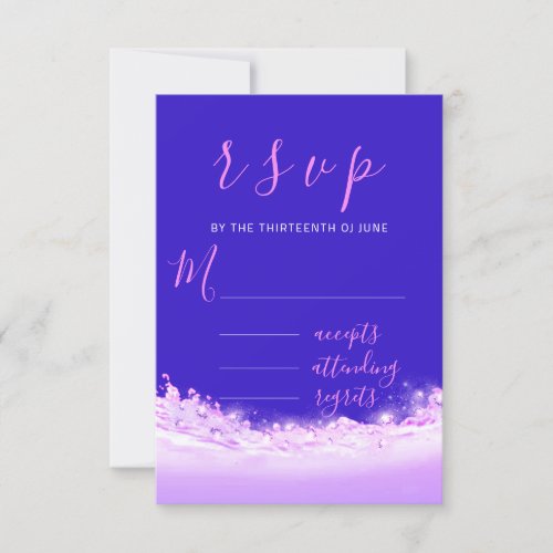 RSVP Purple Ocean Cobalt Pink Waves Bridal