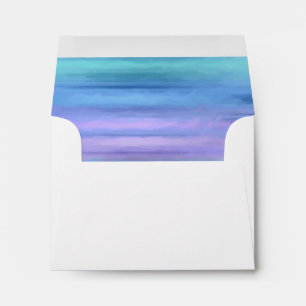 RSVP Purple Turquoise Stripes Envelope