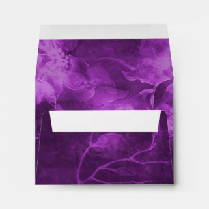 RSVP Purple Watercolor Flowers Allover Envelope