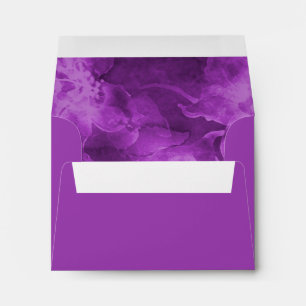 RSVP Purple Watercolor Flowers Envelope