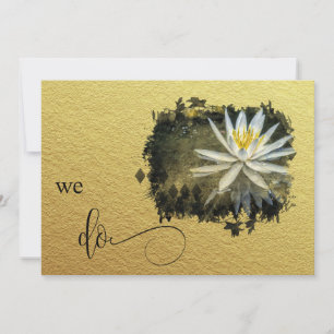 *~* RSVP QR Gold WE DO Floral AR15 WEDDING  Invitation