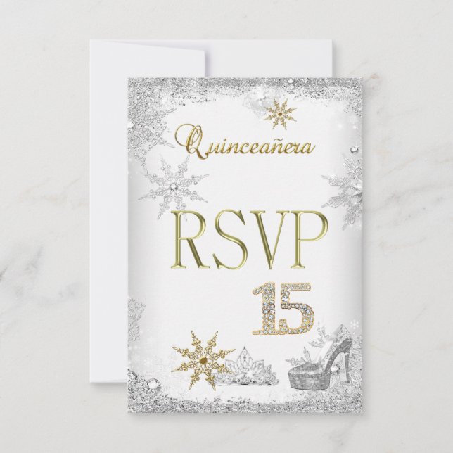 RSVP Quinceanera 15 Silver White Gold Elite (Front)