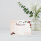 RSVP QUINCEANERA Mariachi Charra Watercolor  Business Card (Standing Front)