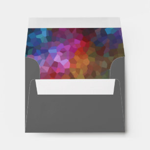 RSVP Red Purple Blue Gray Abstract Envelope