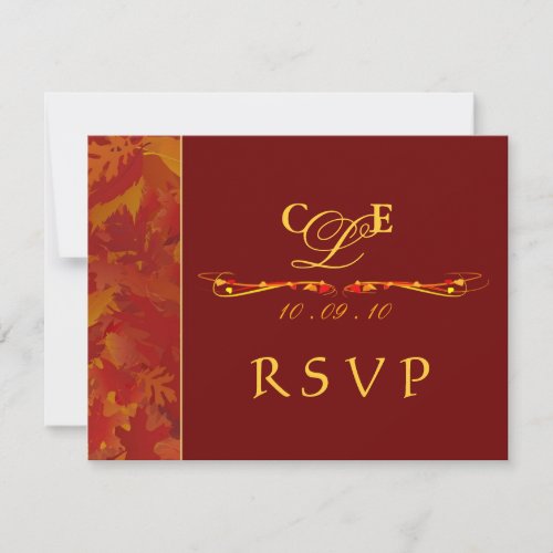 RSVP Reply Cards - Autumn Wedding Invitations