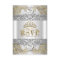 RSVP Reply Response Silver White Gold Quinceanera