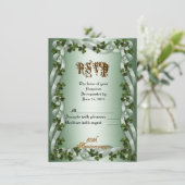RSVP response card 50th anniversary vow renewal Ir (Standing Front)