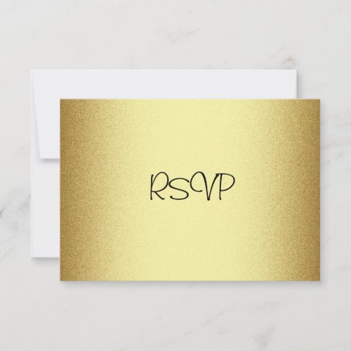 RSVP Response Card All Events Elegant Gold