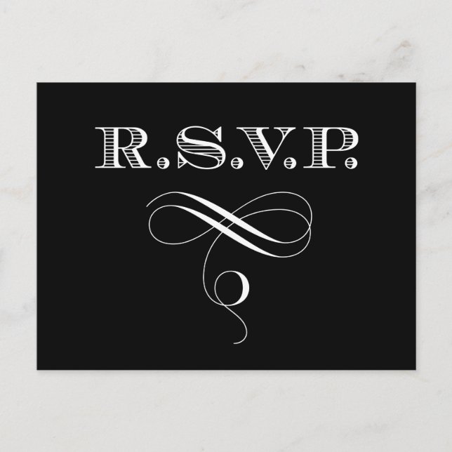 Rsvp Response Card Custom Color Post Card (Front)