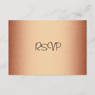 RSVP Response Card Elegant Copper Bronze