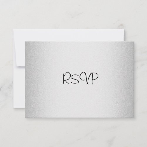 RSVP Response Card Events Elegant Light Silver