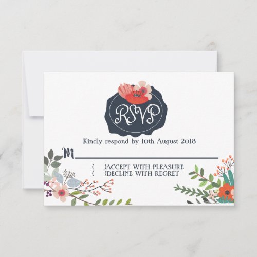 RSVPResponse Card _ Floral Wedding Invitation