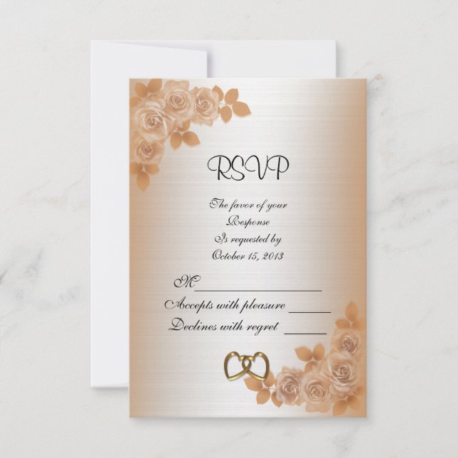RSVP response card roses (Front)