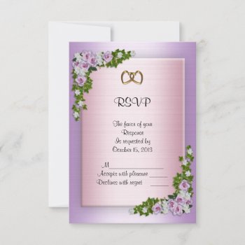 Rsvp Response Card Roses And Ivy by Irisangel at Zazzle