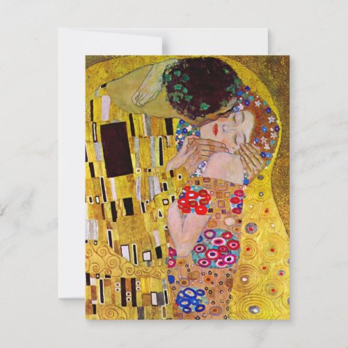 RSVP Response Card The Kiss by Gustav Klimt
