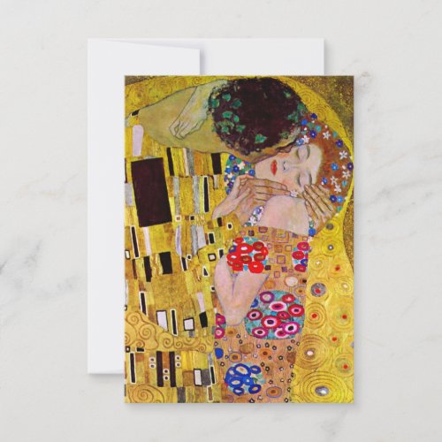 RSVP Response Card The Kiss by Gustav Klimt