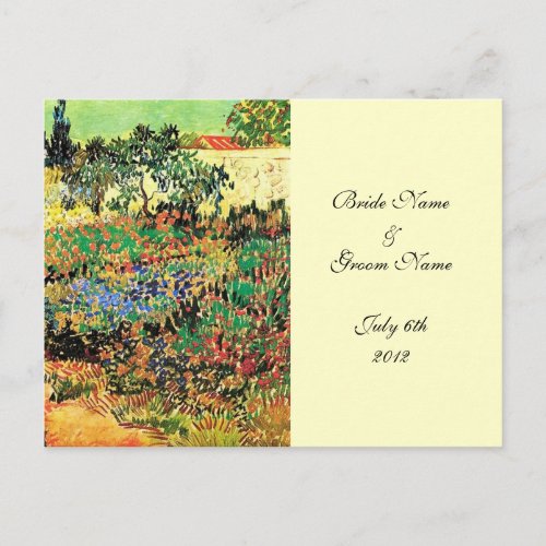 RSVP response card van Gogh Invitation Postcard