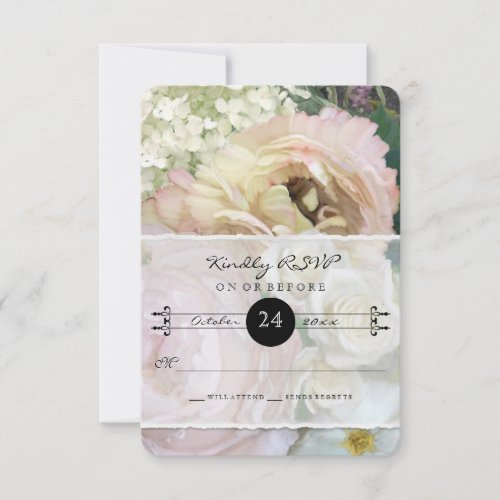 RSVP Response French Flower Market Peony Hydrangea