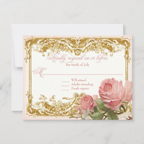 RSVP Response Parisian Vintage Rose Manor House