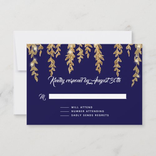 RSVP Response Simple Willow Leaf Twinkle Lights