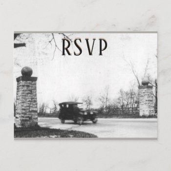Rsvp Roaring Twenties Wedding Invitation Postcard by Rebecca_Reeder at Zazzle