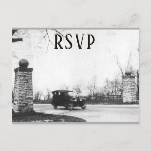RSVP Roaring Twenties Wedding Invitation Postcard