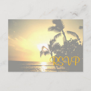 RSVP Romantic Beach Wedding Celebration Invite
