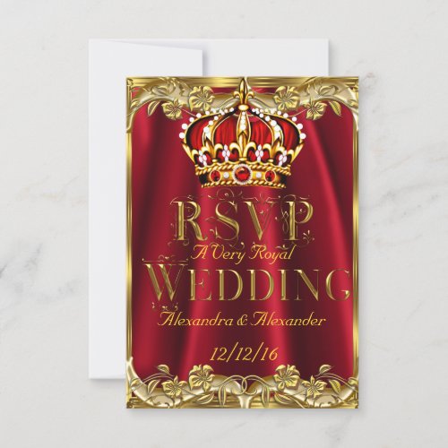 RSVP Royal Red Wedding Gold Crown